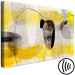 Canvas Art Print Abstraction (1-piece) - geometric composition in yellow and black 143854 additionalThumb 6