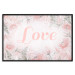 Poster Love - Romantic Inscription on a Rose Background Among Plants and Leaves 144754 additionalThumb 20