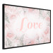 Poster Love - Romantic Inscription on a Rose Background Among Plants and Leaves 144754 additionalThumb 3