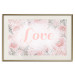 Poster Love - Romantic Inscription on a Rose Background Among Plants and Leaves 144754 additionalThumb 25