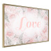 Poster Love - Romantic Inscription on a Rose Background Among Plants and Leaves 144754 additionalThumb 4