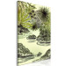 Canvas Art Print Tropical Lake - Picture Painted With Watercolor Technique in Shades of Green 150054 additionalThumb 2