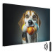 Canvas Print AI Beagle Dog - Portrait of a Animal With Three Balls in Its Mouth - Horizontal 150154 additionalThumb 8