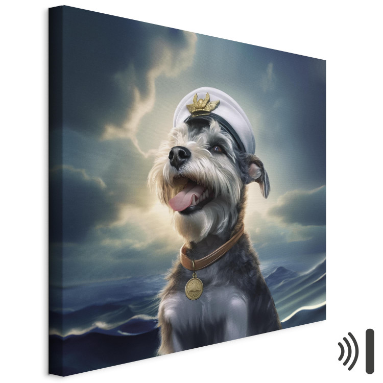 Canvas AI Dog Schnauzer - Portrait of a Fantasy Animal in the Role of a Sailor - Square 150254 additionalImage 8