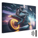 Canvas Print Speed of Light - Motorcyclist During Night City Race 150654 additionalThumb 8