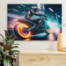 Canvas Print Speed of Light - Motorcyclist During Night City Race 150654 additionalThumb 3