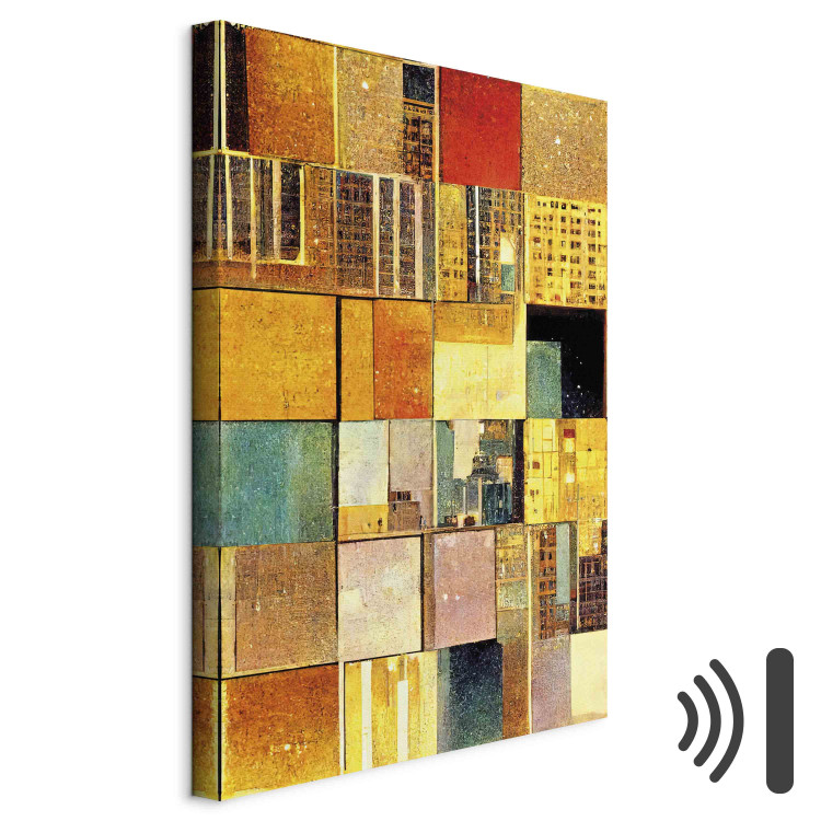 Canvas Print Abstract Squares - A Geometric Composition in Klimt’s Style 151054 additionalImage 8