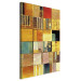 Canvas Print Abstract Squares - A Geometric Composition in Klimt’s Style 151054 additionalThumb 2