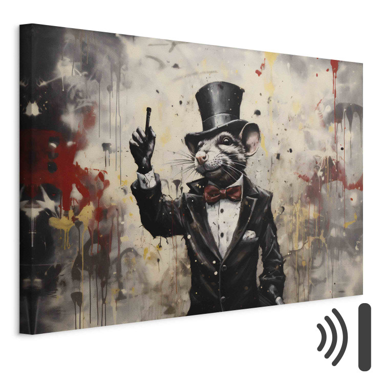 Canvas Print Rat in a Tailcoat - Graffiti Inspired by Banksy’s Work 151754 additionalImage 8