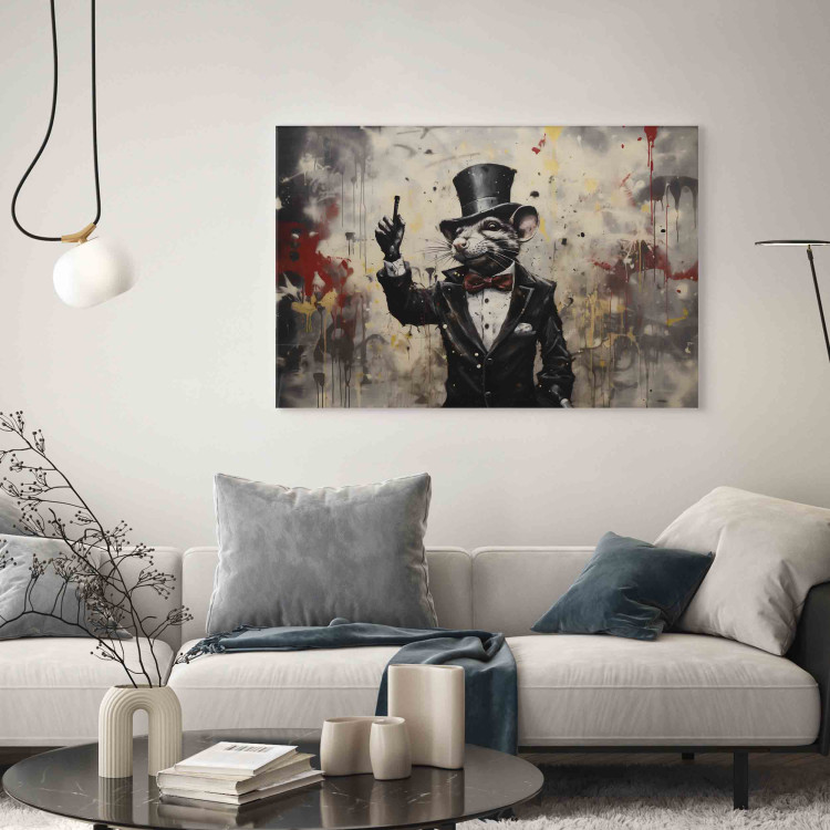 Canvas Print Rat in a Tailcoat - Graffiti Inspired by Banksy’s Work 151754 additionalImage 11