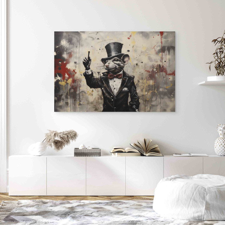 Canvas Print Rat in a Tailcoat - Graffiti Inspired by Banksy’s Work 151754 additionalImage 3