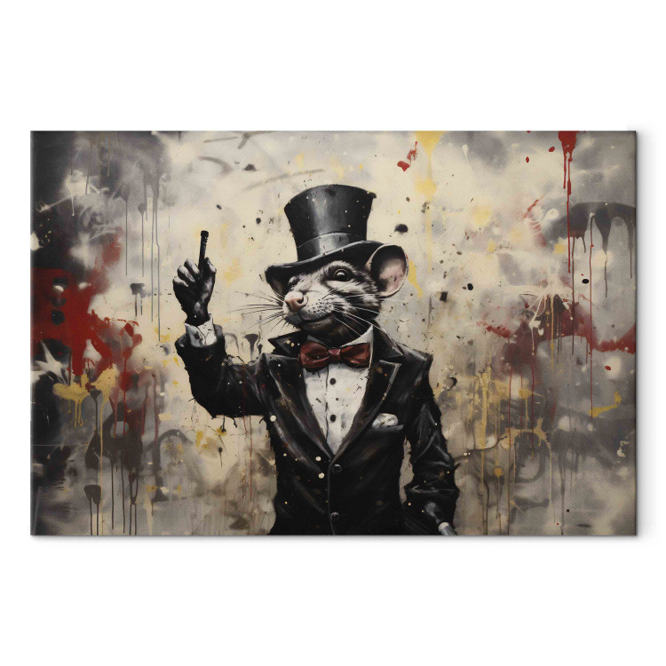 Canvas Print Rat in a Tailcoat - Graffiti Inspired by Banksy’s Work 151754