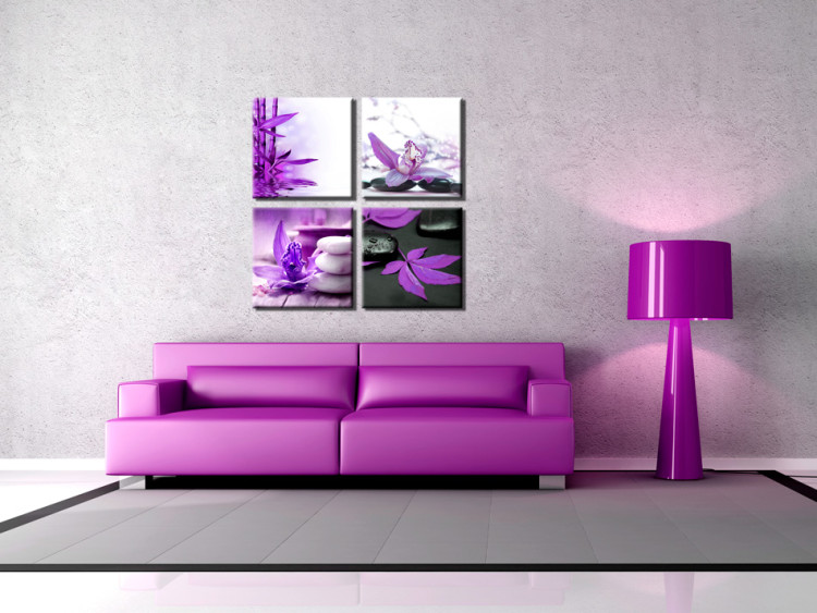 Canvas Art Print Violet relax 58554 additionalImage 2