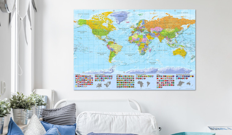 Decorative Pinboard World: Colourful Map [Cork Map] 98054 additionalImage 2