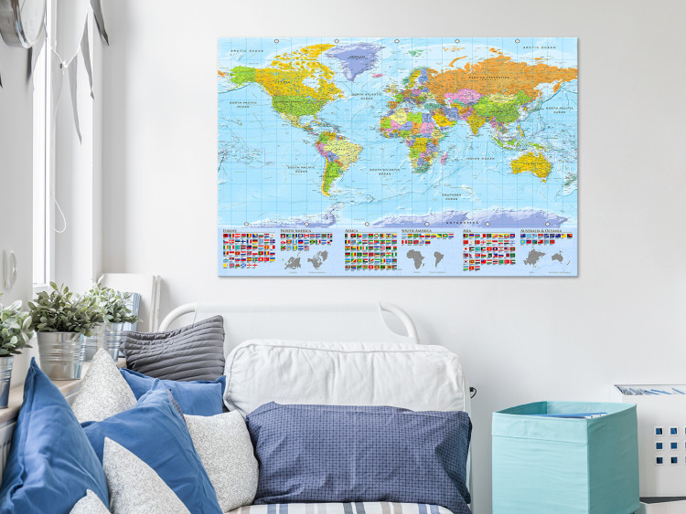 Decorative Pinboard World: Colourful Map [Cork Map] 98054 additionalImage 3