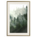 Wall Poster Coniferous Forest - Landscape of tall dark green trees amidst dense fog 114364 additionalThumb 19