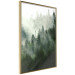 Wall Poster Coniferous Forest - Landscape of tall dark green trees amidst dense fog 114364 additionalThumb 14