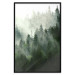 Wall Poster Coniferous Forest - Landscape of tall dark green trees amidst dense fog 114364 additionalThumb 18