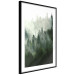 Wall Poster Coniferous Forest - Landscape of tall dark green trees amidst dense fog 114364 additionalThumb 13
