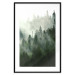 Wall Poster Coniferous Forest - Landscape of tall dark green trees amidst dense fog 114364 additionalThumb 17