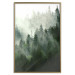Wall Poster Coniferous Forest - Landscape of tall dark green trees amidst dense fog 114364 additionalThumb 16