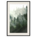 Wall Poster Coniferous Forest - Landscape of tall dark green trees amidst dense fog 114364 additionalThumb 18