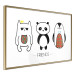 Wall Poster Friends - pattern with three black and white animals and English text 114564 additionalThumb 9