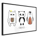 Wall Poster Friends - pattern with three black and white animals and English text 114564 additionalThumb 8