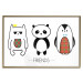 Wall Poster Friends - pattern with three black and white animals and English text 114564 additionalThumb 20