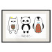 Wall Poster Friends - pattern with three black and white animals and English text 114564 additionalThumb 21