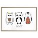 Wall Poster Friends - pattern with three black and white animals and English text 114564 additionalThumb 20