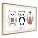 Wall Poster Friends - pattern with three black and white animals and English text 114564 additionalThumb 3