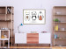Wall Poster Friends - pattern with three black and white animals and English text 114564 additionalThumb 7