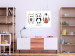 Wall Poster Friends - pattern with three black and white animals and English text 114564 additionalThumb 4