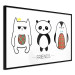 Wall Poster Friends - pattern with three black and white animals and English text 114564 additionalThumb 13