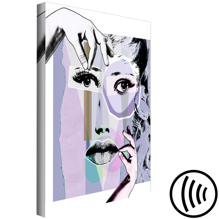 Canvas Art Print Abstract Face Shape (1-part) - Creative Hands of a Woman 115164 additionalImage 6