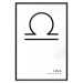 Poster Libra - simple black and white composition with zodiac sign and text 117064 additionalThumb 18