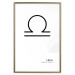Poster Libra - simple black and white composition with zodiac sign and text 117064 additionalThumb 14