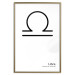 Poster Libra - simple black and white composition with zodiac sign and text 117064 additionalThumb 16