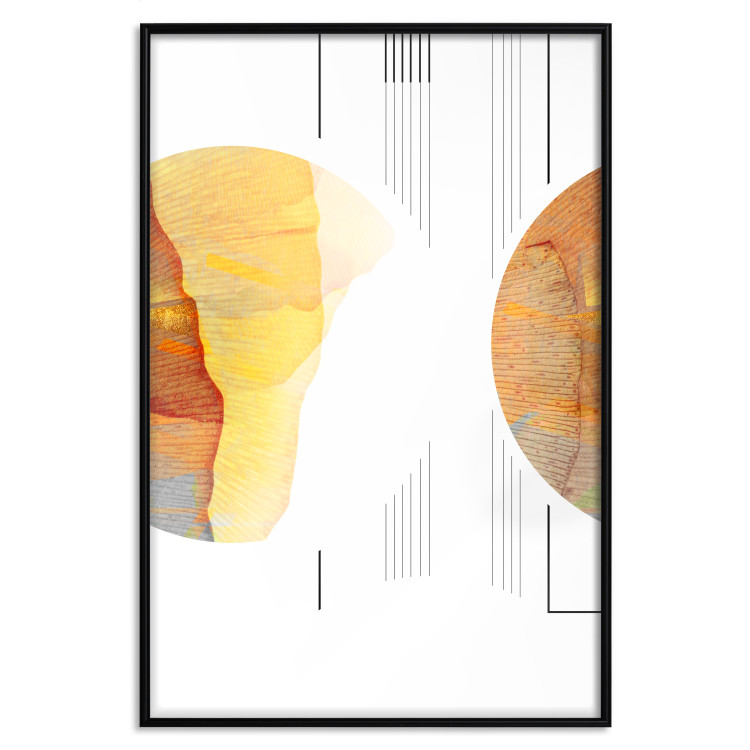 Wall Poster Two Poles - geometric abstraction in yellow-brown shades 117764 additionalImage 18