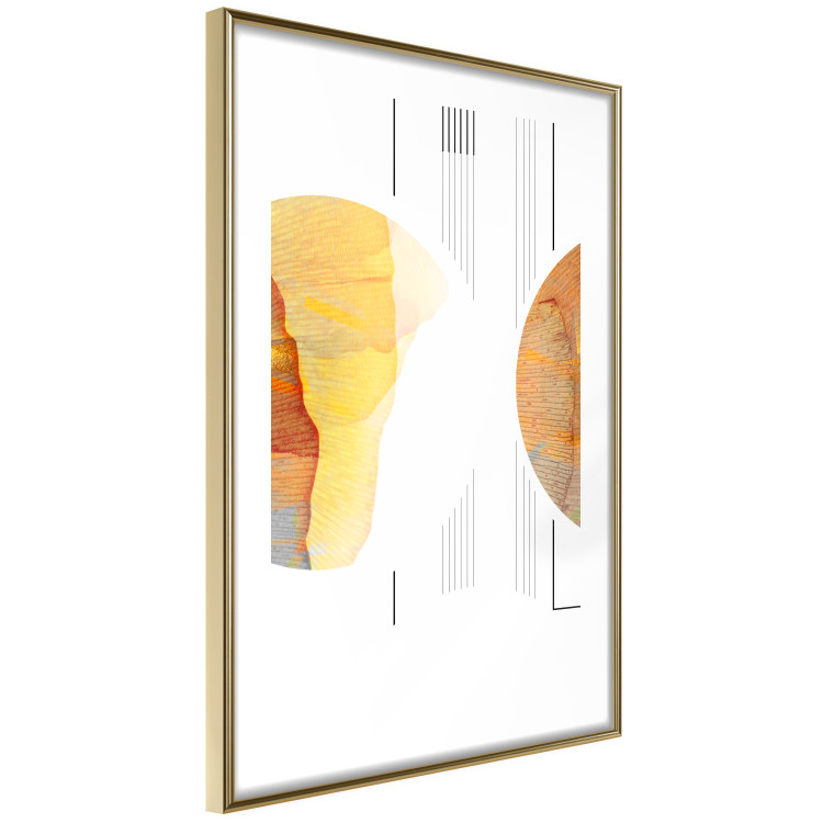 Wall Poster Two Poles - geometric abstraction in yellow-brown shades 117764 additionalImage 8