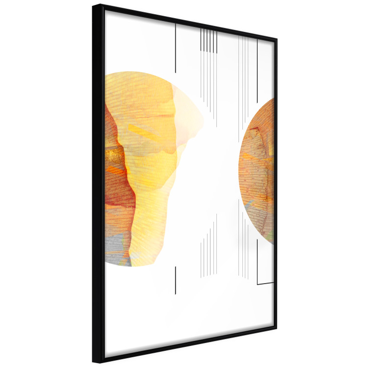 Wall Poster Two Poles - geometric abstraction in yellow-brown shades 117764 additionalImage 10