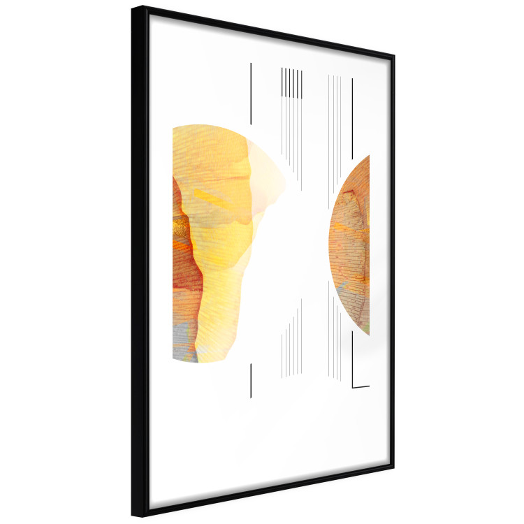 Wall Poster Two Poles - geometric abstraction in yellow-brown shades 117764 additionalImage 11