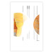 Wall Poster Two Poles - geometric abstraction in yellow-brown shades 117764 additionalThumb 19
