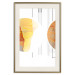 Wall Poster Two Poles - geometric abstraction in yellow-brown shades 117764 additionalThumb 19