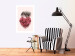 Poster Enamored Elephant - composition with a heart of roses and an animal on a pink background 118264 additionalThumb 5