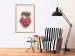Poster Enamored Elephant - composition with a heart of roses and an animal on a pink background 118264 additionalThumb 21