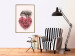 Poster Enamored Elephant - composition with a heart of roses and an animal on a pink background 118264 additionalThumb 6