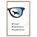 Poster New Experiences - airplane in a spectacle lens with black inscriptions 122364 additionalThumb 20