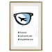 Poster New Experiences - airplane in a spectacle lens with black inscriptions 122364 additionalThumb 19